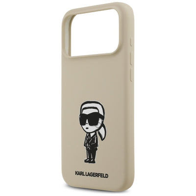 Karl Lagerfeld Silicone Karl Sketch & Logo MagSafe Case for iPhone 17 Pro Max - Brown
