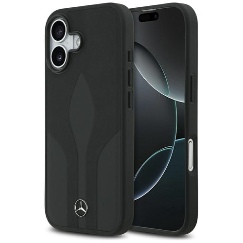 Mercedes Leather The Move MagSafe case for iPhone 17 - black