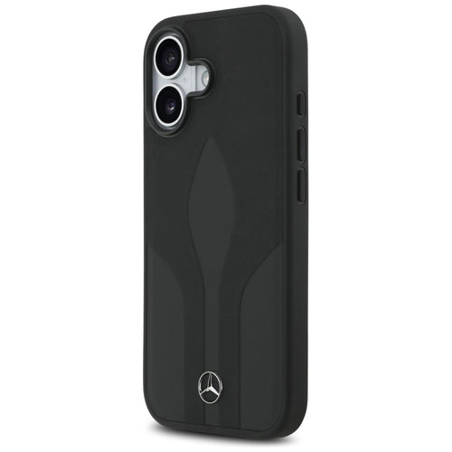 Mercedes Leather The Move MagSafe case for iPhone 17 - black