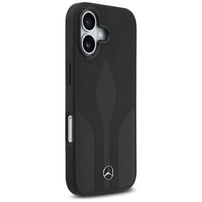 Mercedes Leather The Move MagSafe case for iPhone 17 - black