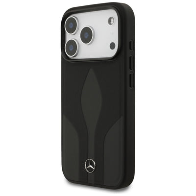 Mercedes Leather The Move MagSafe Case for iPhone 17 Pro - Black