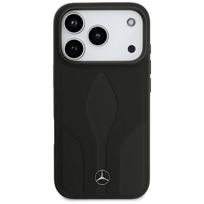 Mercedes Leather The Move MagSafe Case for iPhone 17 Pro - Black