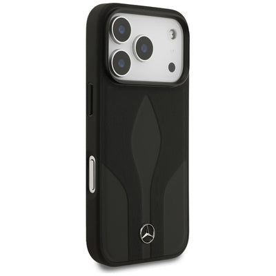 Mercedes Leather The Move MagSafe Case for iPhone 17 Pro - Black