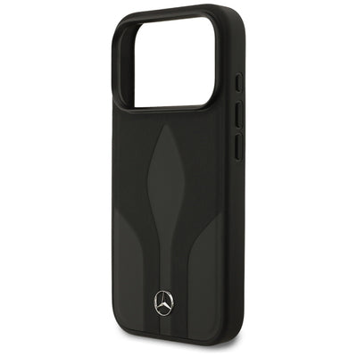 Mercedes Leather The Move MagSafe Case for iPhone 17 Pro - Black