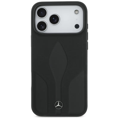Mercedes Leather The Move MagSafe Case for iPhone 17 Pro Max - Black