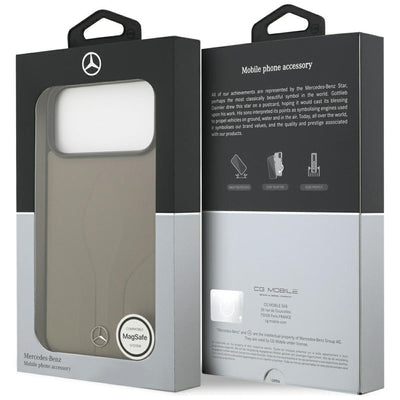 Mercedes Leather The Move MagSafe Case for iPhone 17 Pro Max - Beige