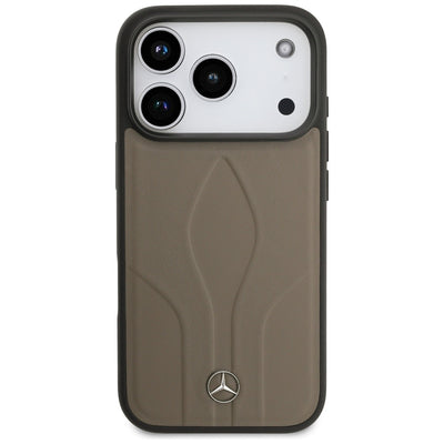 Mercedes Leather The Move MagSafe Case for iPhone 17 Pro - Beige