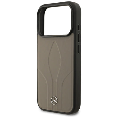 Mercedes Leather The Move MagSafe Case for iPhone 17 Pro - Beige