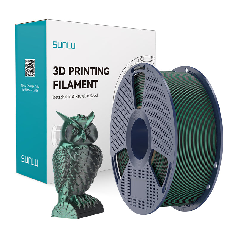 Sunlu PLA+ Silk Dual Color Filament (Black and Green) - Image 1