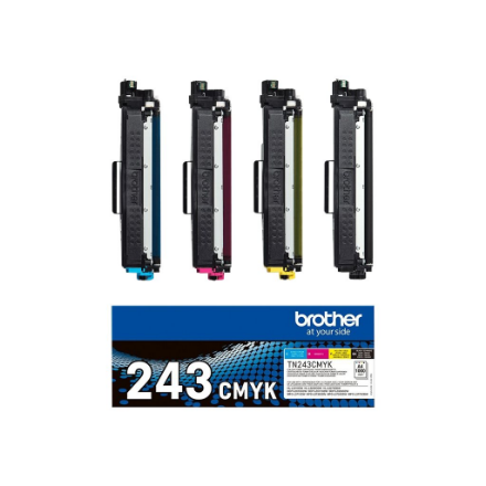 Brother TN-243CMYK, Toner Value Pack | Brother TN243CMYK | Brother TN243CMYK Value Pack - 4-pack - black, yellow, cyan,