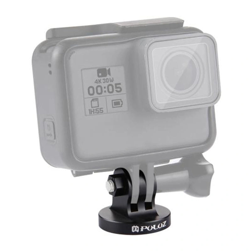 Puluz Mount with 1/4" CNC Thread for Action Cameras (Black) - Image 1