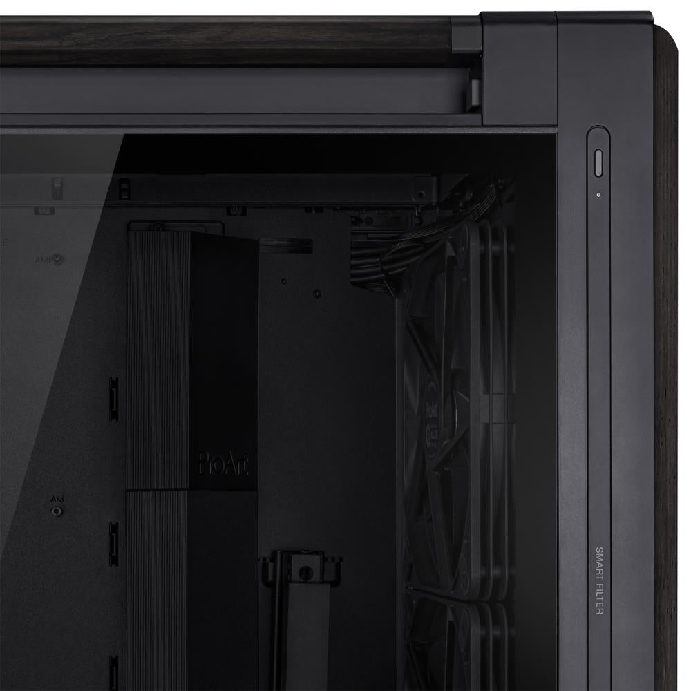 Case ASUS ProArt PA602 Wood Edition - Tempered Glass Panel MidiTower Case product features Transparent panel ATX EATX MicroATX MiniDTX MiniITX Colour Black PROARTPA602WOODTGPWM
