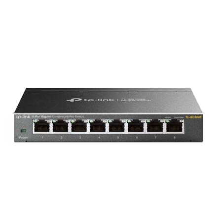 TP-LINK | Switch | TL-SG108E | Web managed | Wall mountable | Gigabit Ethernet (copper) ports quantity 8 | Power supply