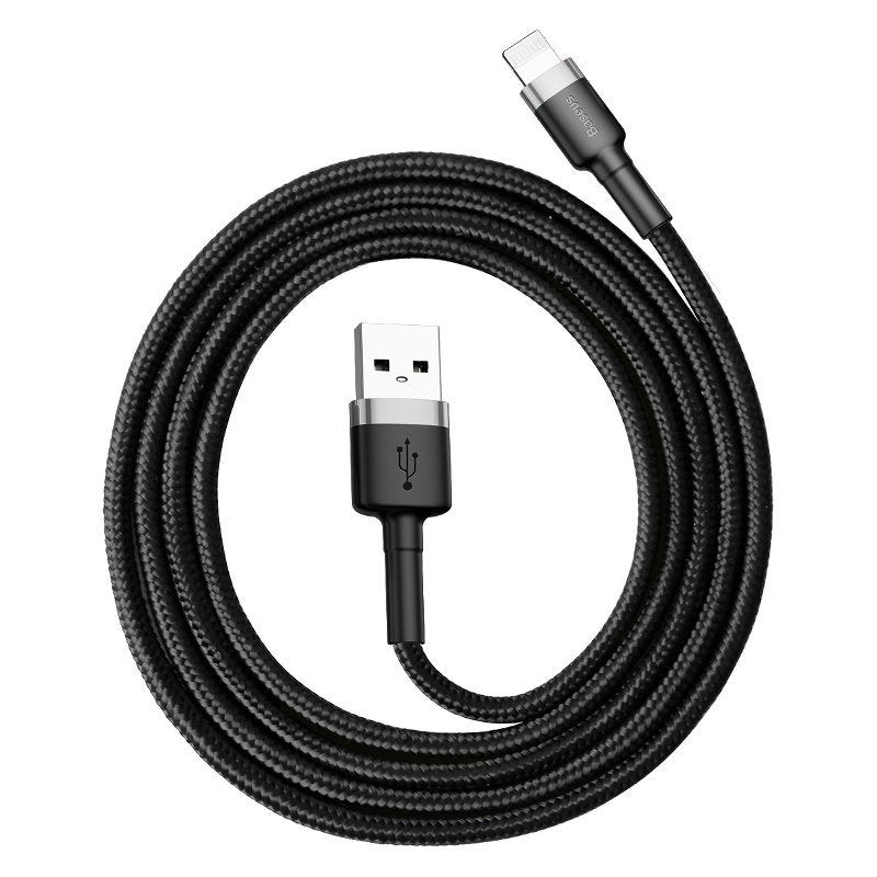 Baseus Cafule USB Lightning Cable 2,4A 1m (Gray+Black) - Image 1