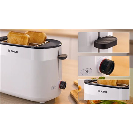 Bosch Compact Toaster | TAT2M121 MyMoment | Power 950 W | Number of slots 2 | Housing material Plastic | White