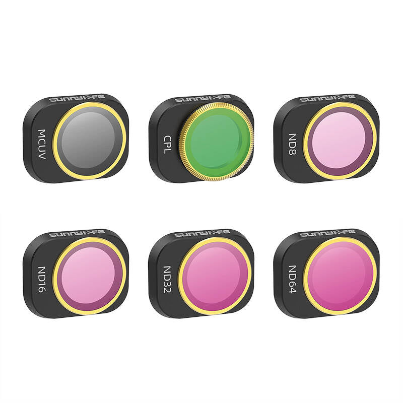 6 Lens Filters MCUV, CPL, ND8/16/32/64 Sunnylife for DJI MINI 4 PRO - Image 1