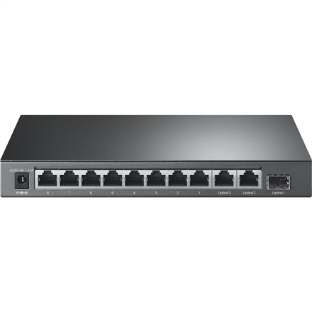TP-LINK | 8-Port 10/100Mbps+3-Port Gigabit Desktop Switch with 8-Port PoE+ | TL-SL1311P | Unmanaged | Desktop