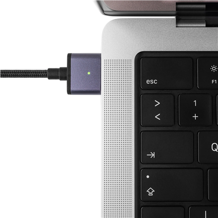 Fixed | Braided charging cable with USB-C/MagSafe 3 connectors, 2 m, 140 W, Gray