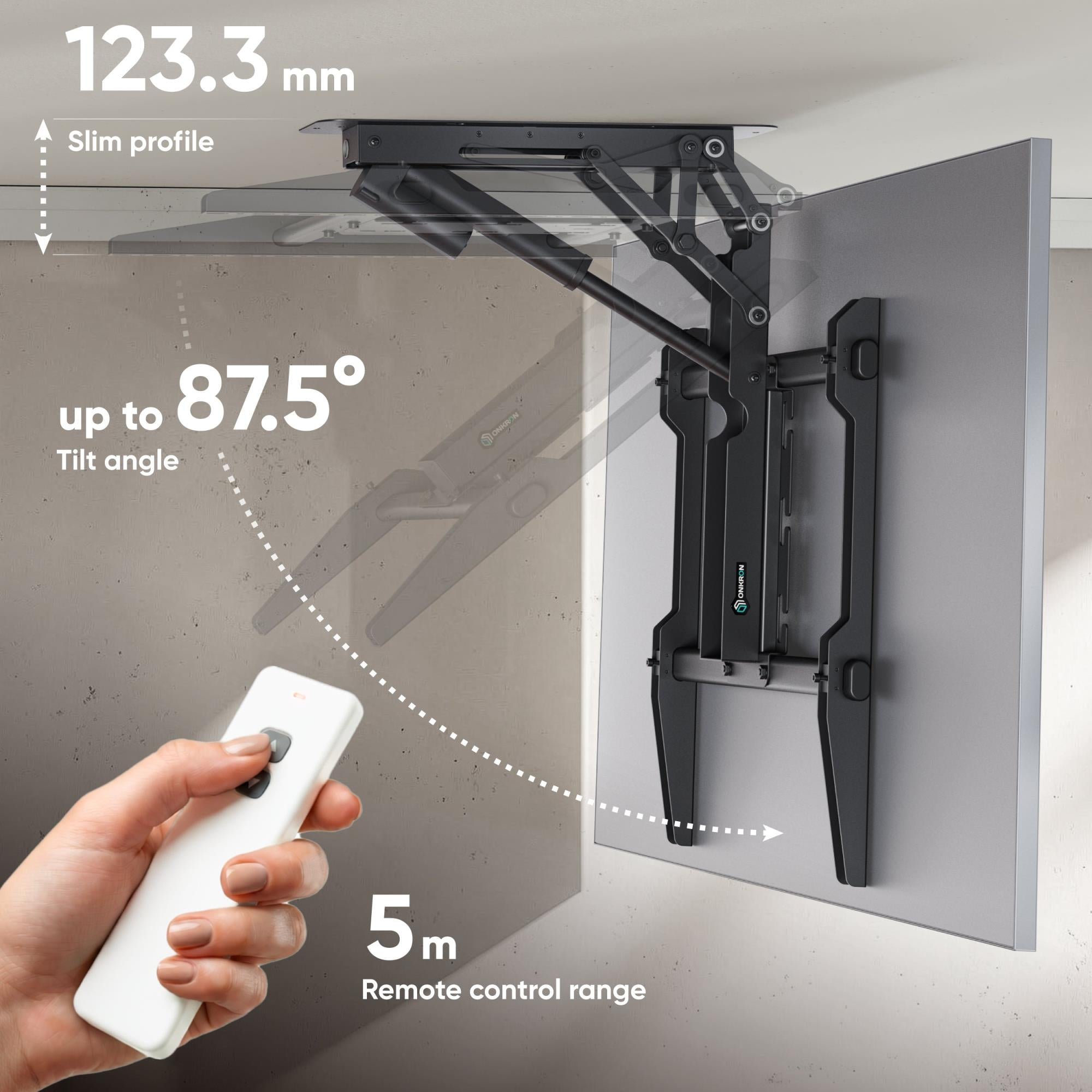 TV SET ACC CEILING MOUNT/50-75" BLACK N3LE-B ONKRON