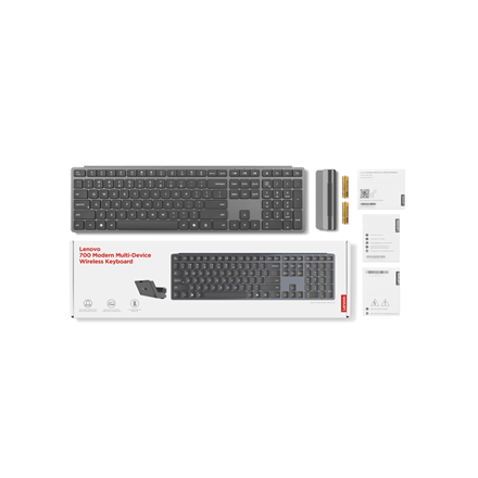 Lenovo | 700 Modern Multi-Device | Keyboard | Wireless | Lithuanian | Bluetooth | Luna Grey