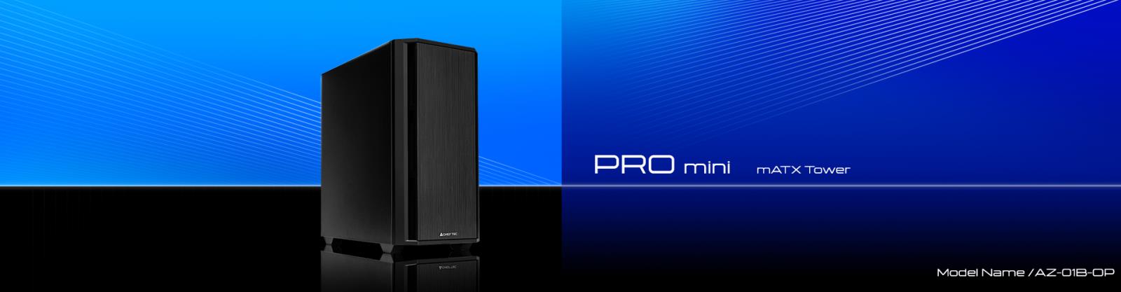 Case CHIEFTEC Pro mini MidiTower MicroATX MiniITX Colour Black AZ-01B-OP
