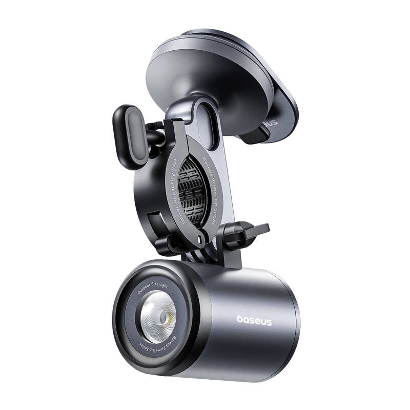 Baseus PrimeTrip 2-in-1 bike mount, phone holder + flashlight (black) - Image 1