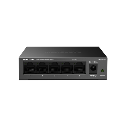Mercusys | 5-Port Gigabit Desktop Switch | MS105GS | Unmanaged | Desktop | Gigabit Ethernet (copper) ports quantity 5