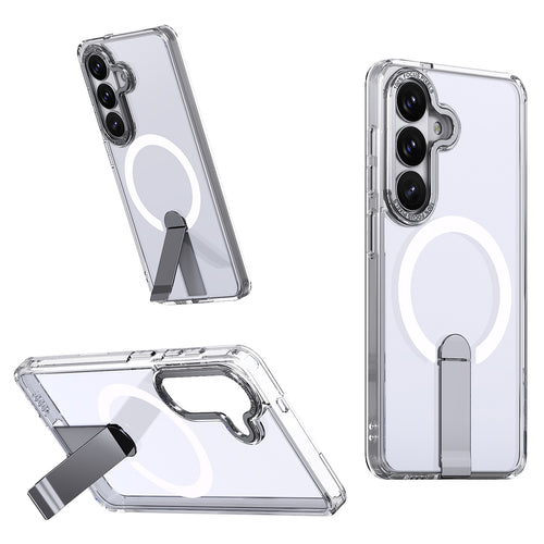 Hybrid Armor X Case for Samsung Galaxy S26 with Stand, Compatible with MagSafe - Transparent — Hurtel