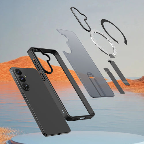 Hybrid Armor X Case for Samsung Galaxy S26 with Stand, Compatible with MagSafe - Black — Hurtel