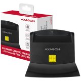 Axagon desktop stand reader Smart card / ID card AXAGON CRE-SM2 with USB 2.0 interface include SD, microSD and SIM card slots