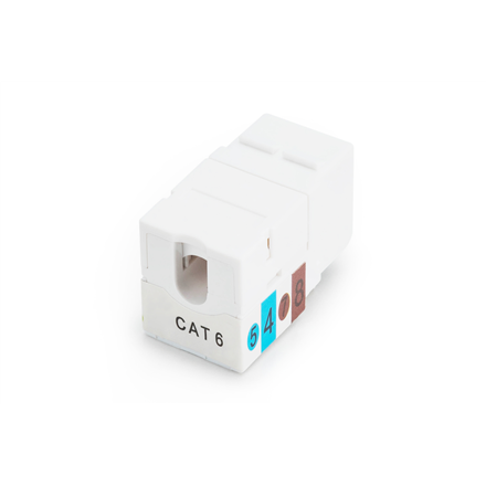 Class E CAT 6 Keystone Jack | DN-93601 | Unshielded RJ45 to LSA | Cable installation via LSA strips, color coded accordi