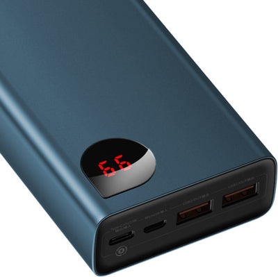 Baseus Adaman power bank 2x USB / 1x USB Type C / 1x micro USB 20000mAh 65W Quick Charge 4.0 Power Delivery blue (PPIMDA-D03)