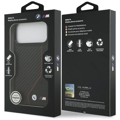 BMW M Carbon Line & Logo MagSafe Case for iPhone 17 Pro Max - Red