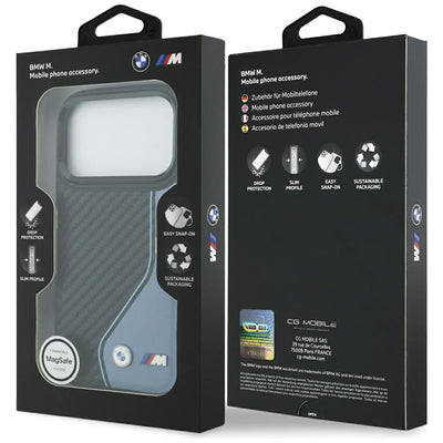 BMW M Carbon Logo MagSafe Case for iPhone 17 Pro - Blue