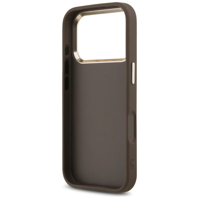 Guess 4G Big 4G Classic Logo Case for iPhone 17 Pro Max - Brown and Gold