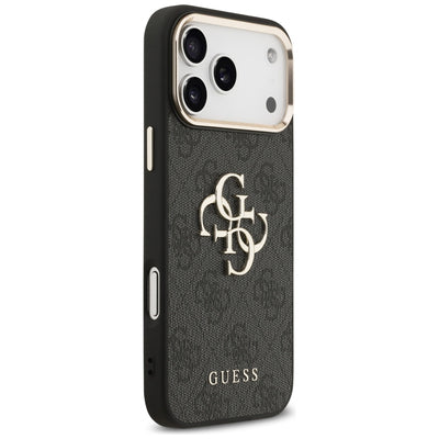 Guess 4G Big 4G Classic Logo Case for iPhone 17 Pro Max - Black and Gold
