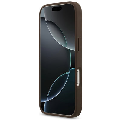 Guess 4G Circle Classic Logo MagSafe case for iPhone 17 Pro - brown