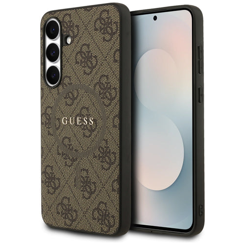 Guess 4G Ring Classic Logo MagSafe case for Samsung Galaxy S25 FE - brown