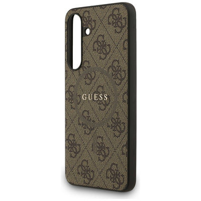 Guess 4G Ring Classic Logo MagSafe case for Samsung Galaxy S25 FE - brown
