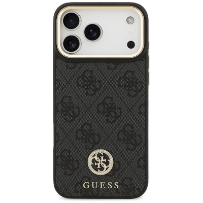Guess 4G Strass Logo MagSafe Case for iPhone 17 Pro Max - Black
