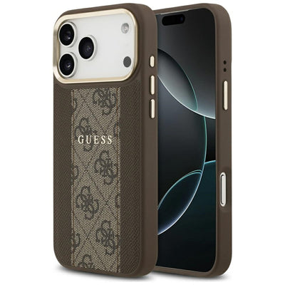 Guess 4G Stripe MagSafe case for iPhone 17 Pro Max - brown