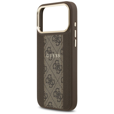Guess 4G Stripe MagSafe case for iPhone 17 Pro Max - brown