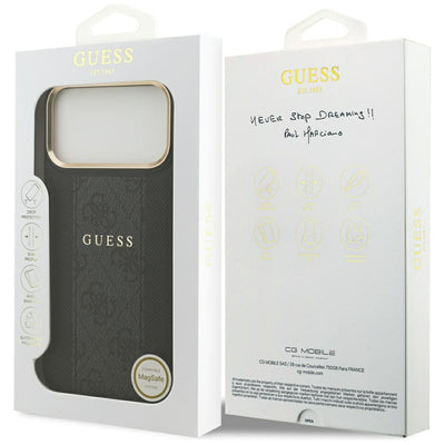 Guess 4G Stripe MagSafe case for iPhone 17 Pro Max - black