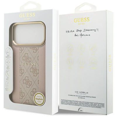 Guess 4G Stripe MagSafe Case for iPhone 17 Pro Max - Pink
