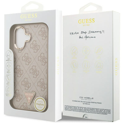 Guess 4G Triangle Logo MagSafe Case for iPhone 17 - Rose Gold