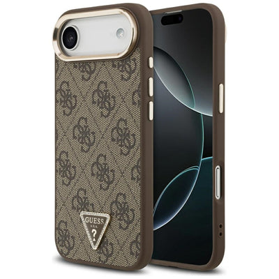 Guess 4G Triangle Logo MagSafe Case for iPhone Air Brown - Gold