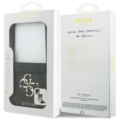 Guess Big 4G Logo Classic Logo Case for Samsung Galaxy Z Flip 7 - Black