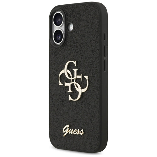Guess Fixed Glitter Big 4G case for iPhone 17 - black