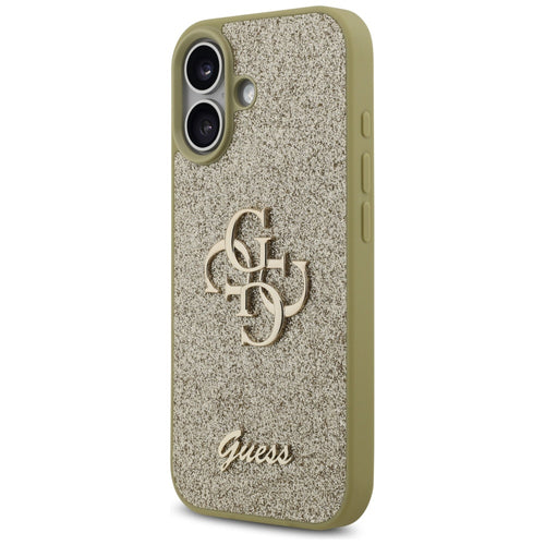 Guess Fixed Glitter Big 4G case for iPhone 17 - gold
