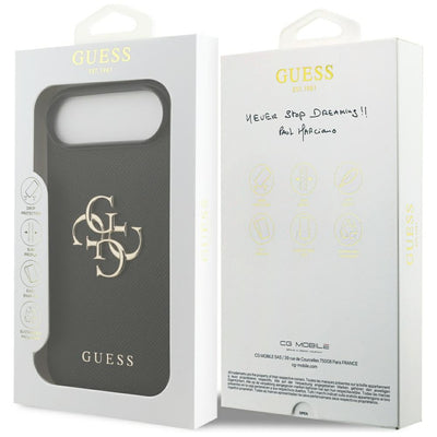 Guess Grained Big 4G & Classic Logo case for iPhone Air - black